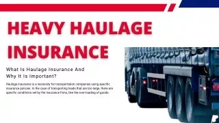 what is haulage insurance and why it is important