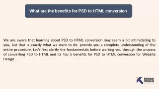 Benefites of psd to html conversion services | PSD To HTML Conversion