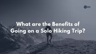 What are the Benefits of Going on a Solo Hiking Trip