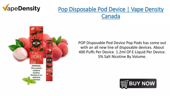 pop disposable pod device vape density canada