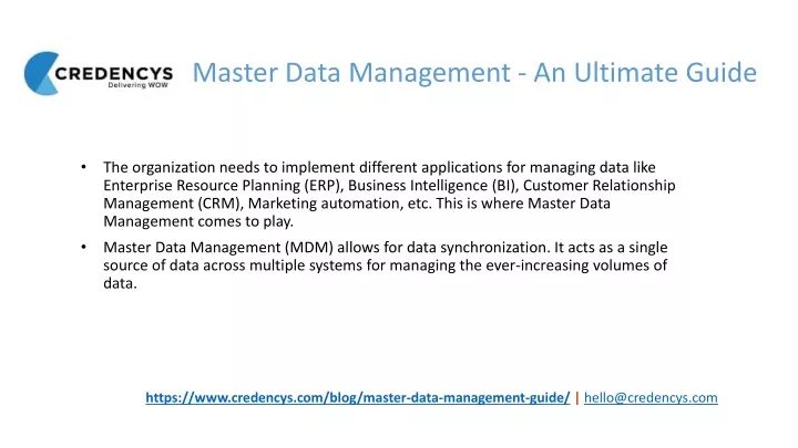 master data management an ultimate guide