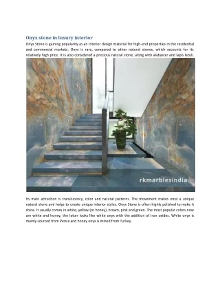 onyx stone in luxury interior onyx stone