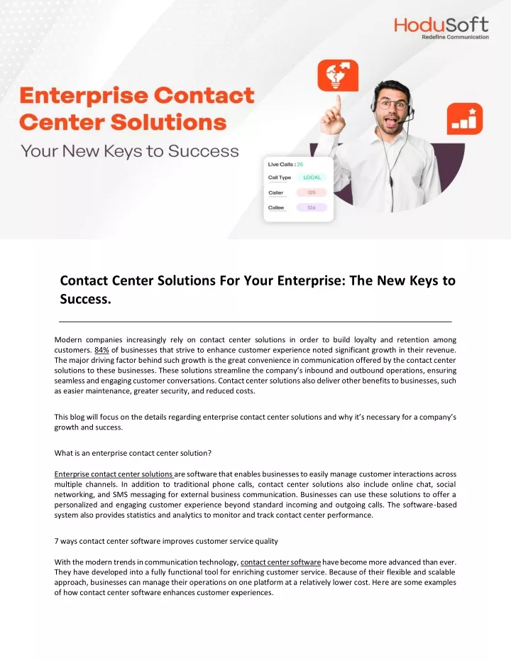 contact center solutions for your enterprise