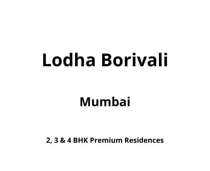 lodha borivali