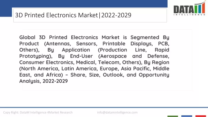 3d printed electronics market 2022 2029
