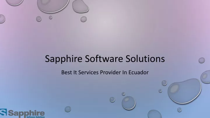 sapphire software solutions