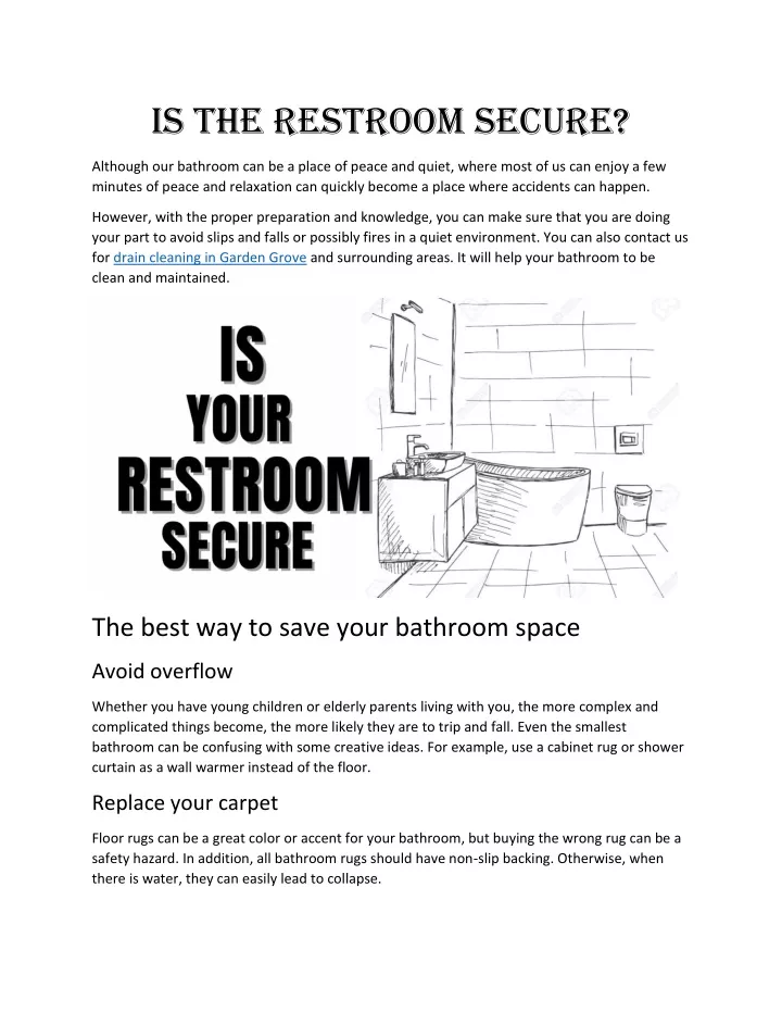 is the restroom secure