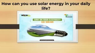 Solar Installation in Chennai