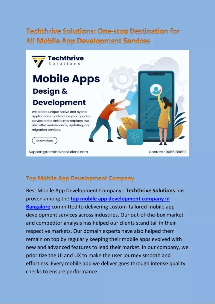 best mobile app development company techthrive