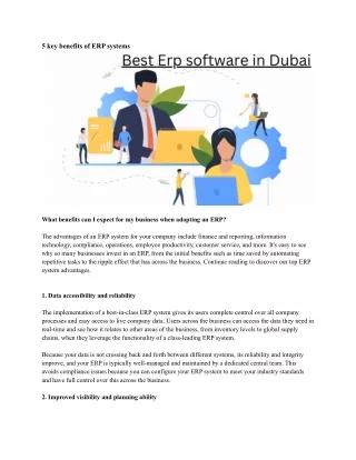 5 key benefits of erp systems