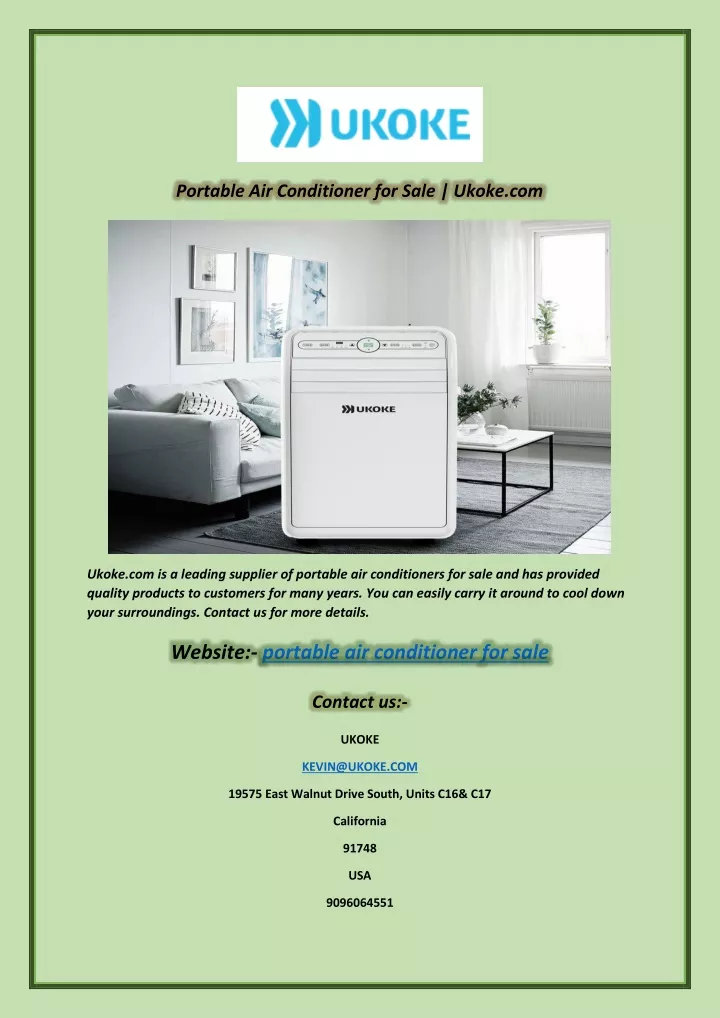 portable air conditioner for sale ukoke com