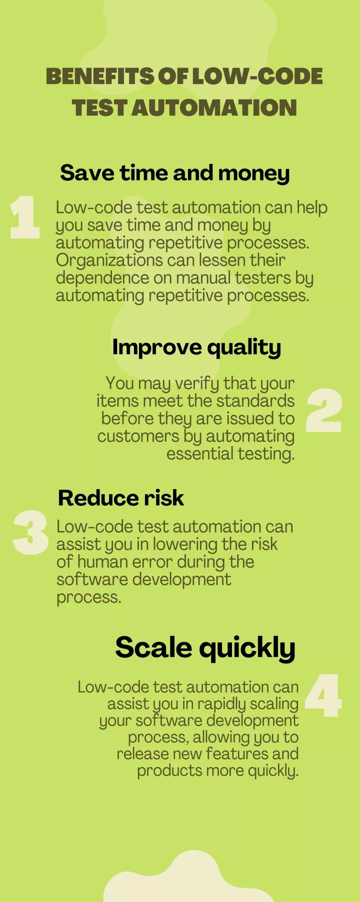 benefits of low code test automation