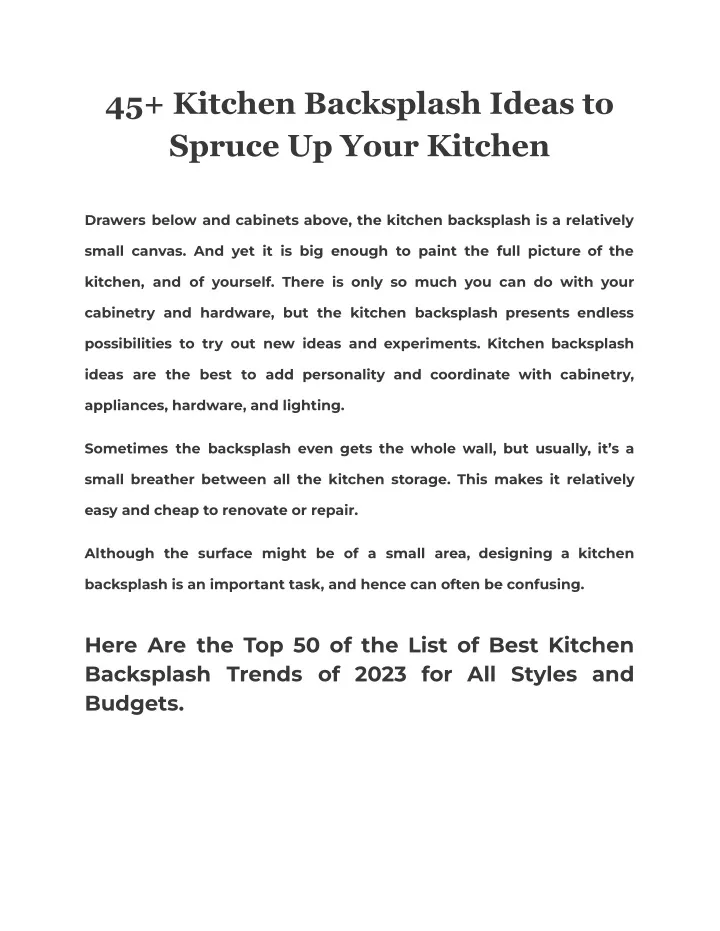 45 kitchen backsplash ideas to spruce up your