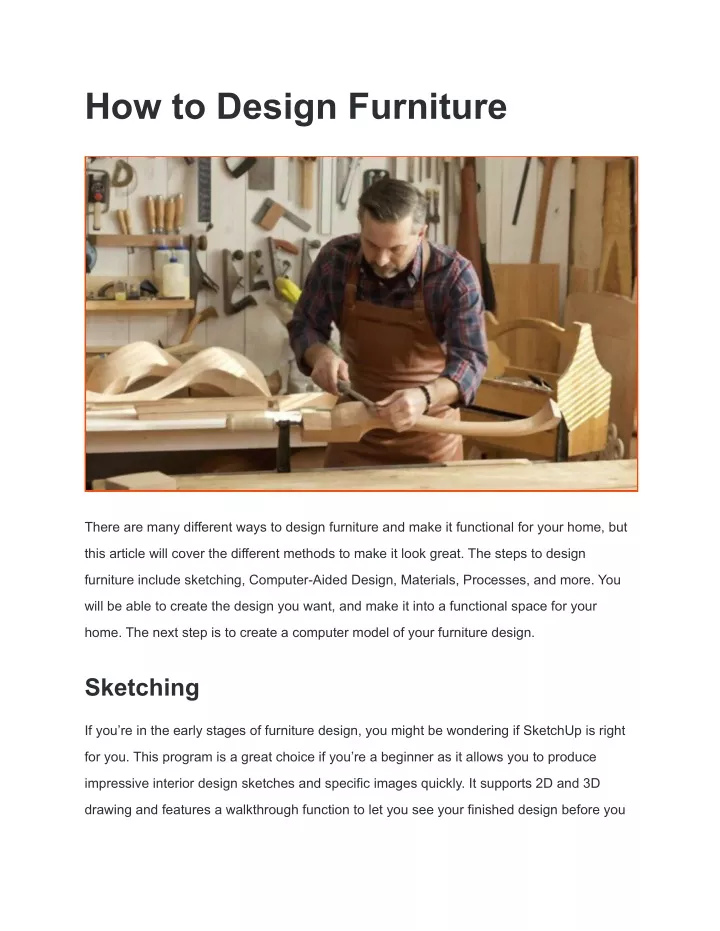 how to design furniture