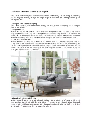 Tư vấn mua sofa vải phong cách scandinavian đẹp hiện đại