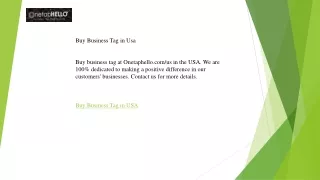 Buy Business Tag in Usa  Onetaphello.com us