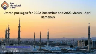 Umrah packages for 2022 December and 2023 March - April , Ramadan
