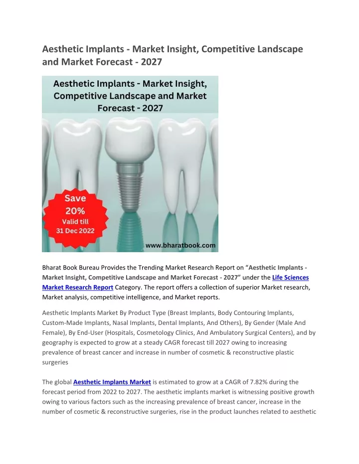 aesthetic implants market insight competitive