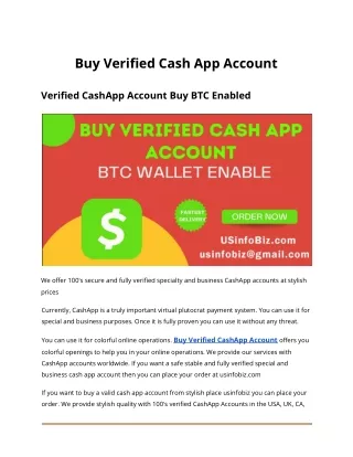 Buy Verified Cash App Account 100% Money Back Guaranteed
