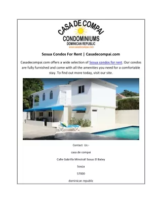 sosua condos for rent casadecompai com