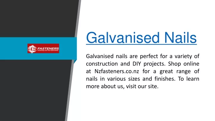 galvanised nails