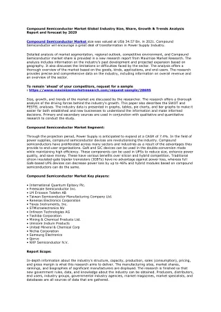 compound semiconductor market global industry