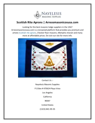 scottish rite aprons arreosmasonicosusa com