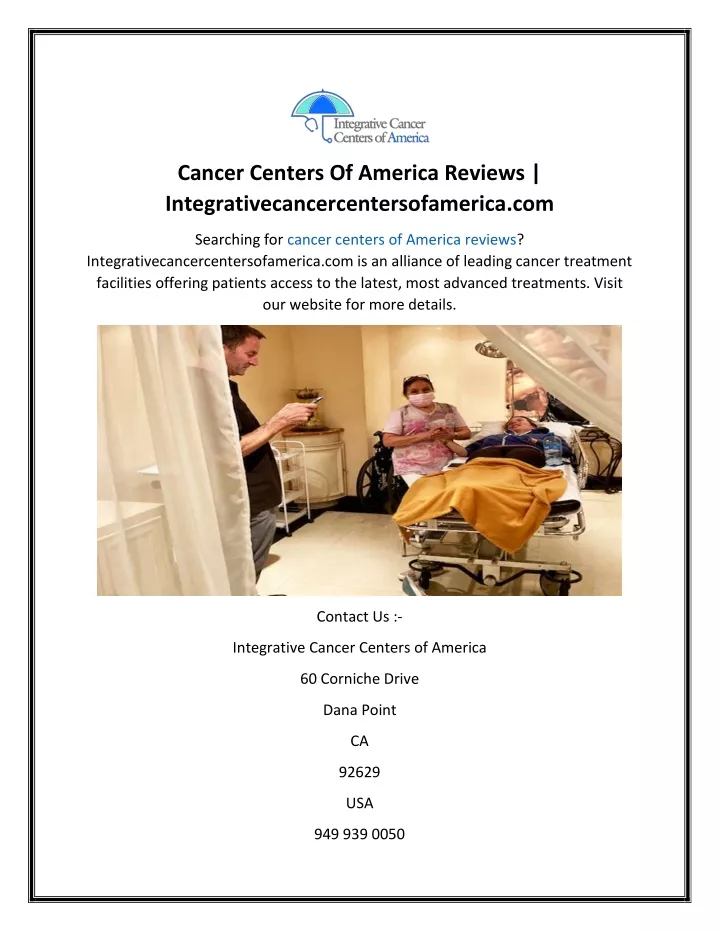 cancer centers of america reviews