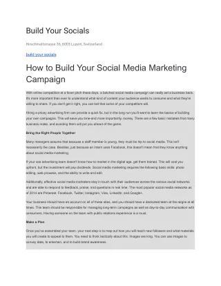 build your socials