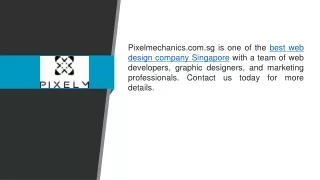 Best Web Design Company Singapore   Pixelmechanics.com.sg