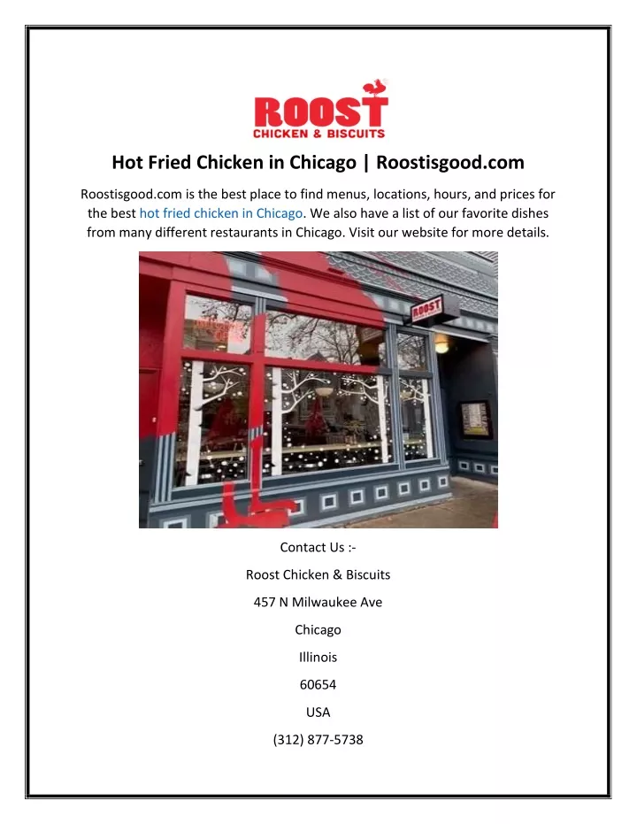 hot fried chicken in chicago roostisgood com