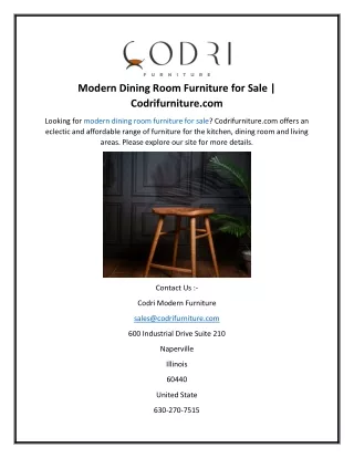 Modern Dining Room Furniture for Sale  Codrifurniture.com