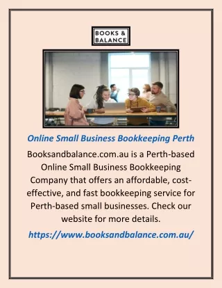 Online Small Business Bookkeeping Perth | Booksandbalance.com.au