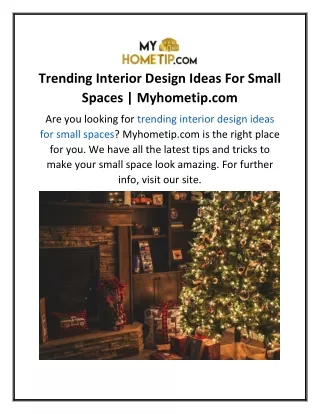 trending interior design ideas for small spaces