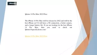 Iphone 14 Pro Max 2022 Price   phone14specifications.com