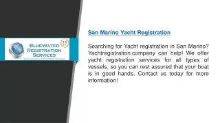 San Marino Yacht Registration   Yachtregistration.company
