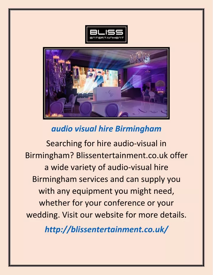 audio visual hire birmingham