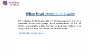 Hilton Head Immigration Lawyer  Om-lawgroup.com