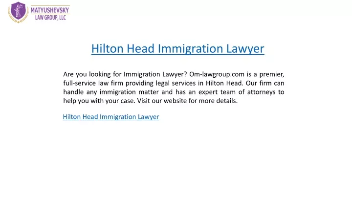 hilton head immigration lawyer
