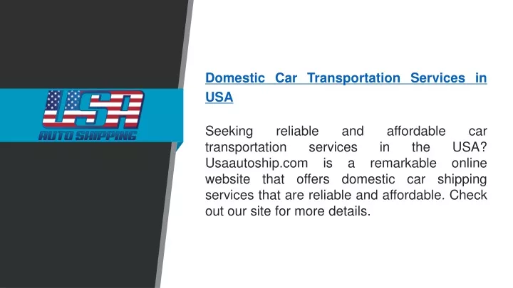 domestic car transportation services