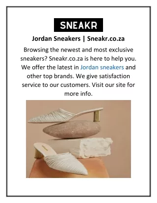 Jordan Sneakers  Sneakr.co.za