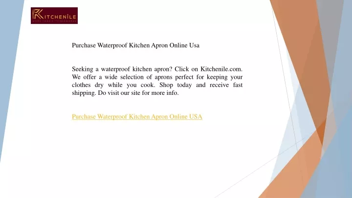 purchase waterproof kitchen apron online