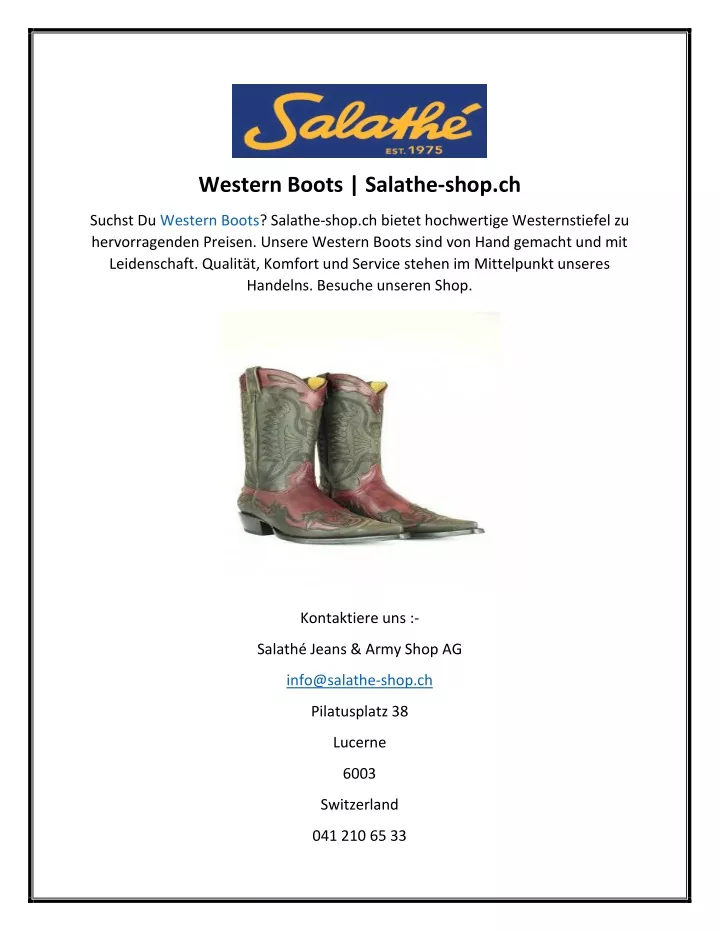 western boots salathe shop ch