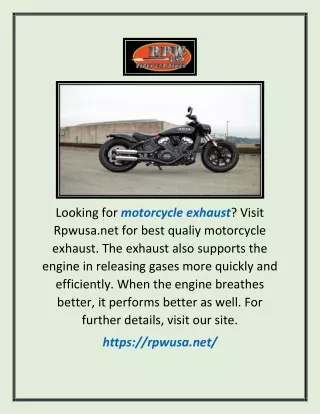 Motorcycle Exhaust | Rpwusa.net