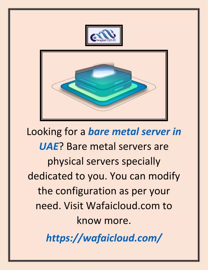 looking for a bare metal server in uae bare metal