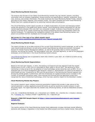 cloud monitoring market overview