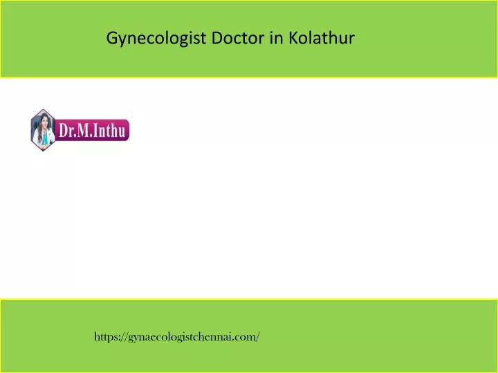 gynecologist doctor in kolathur