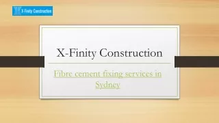 Fibre Cement Fixing Services In Sydney | Xfinityconstruction.com.au