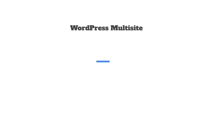 wordpress multisite