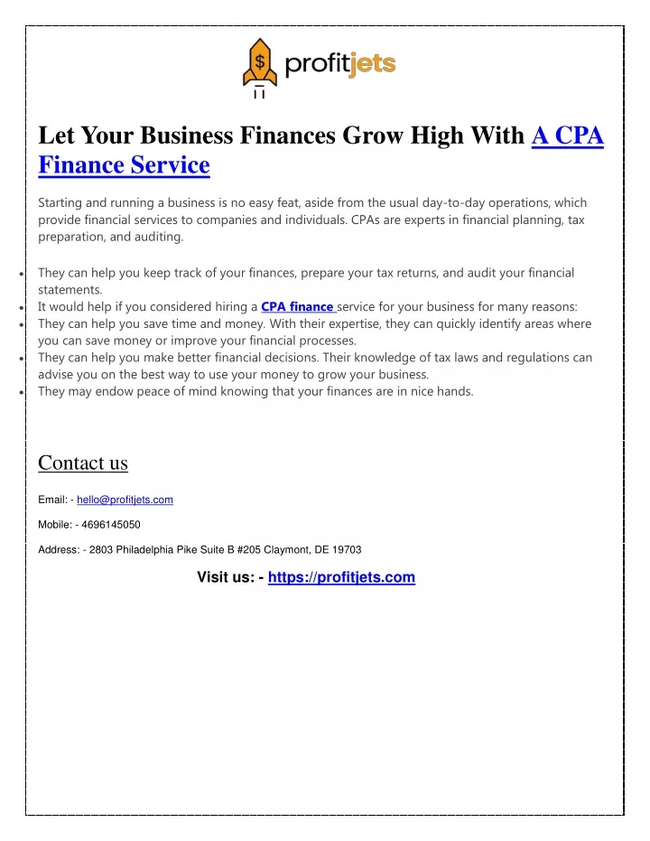 let your business finances grow high with